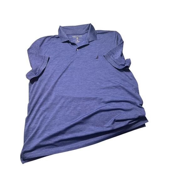 Nautica Men's Size XXL Navy Blue Polo Short Sleeve Wicking Polyester - Picture 1 of 4